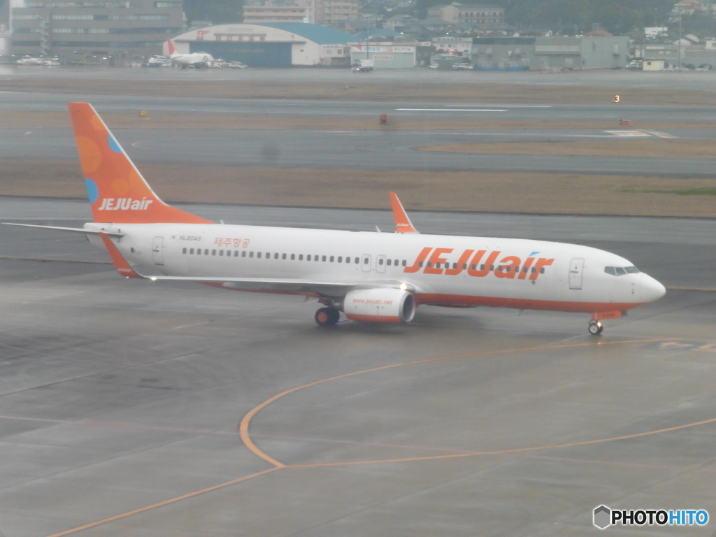 水玉模様のついてJEJU　AIR