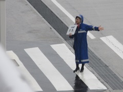 雨の中大変です②