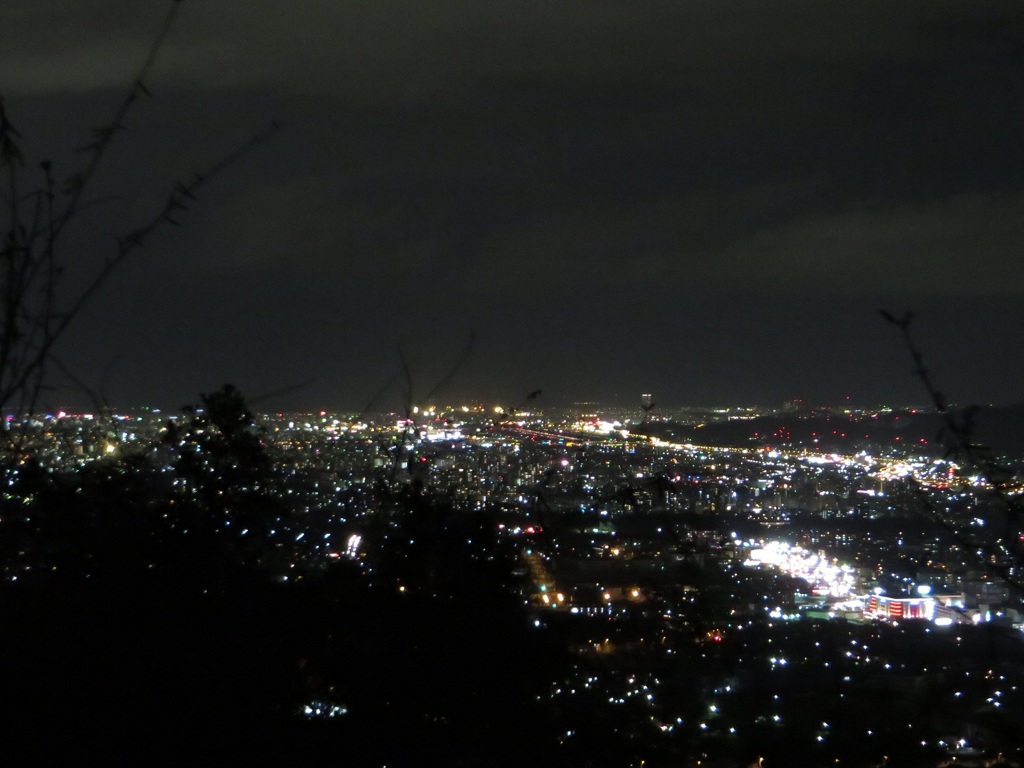 筑紫野市天拝山から眺める夜景①