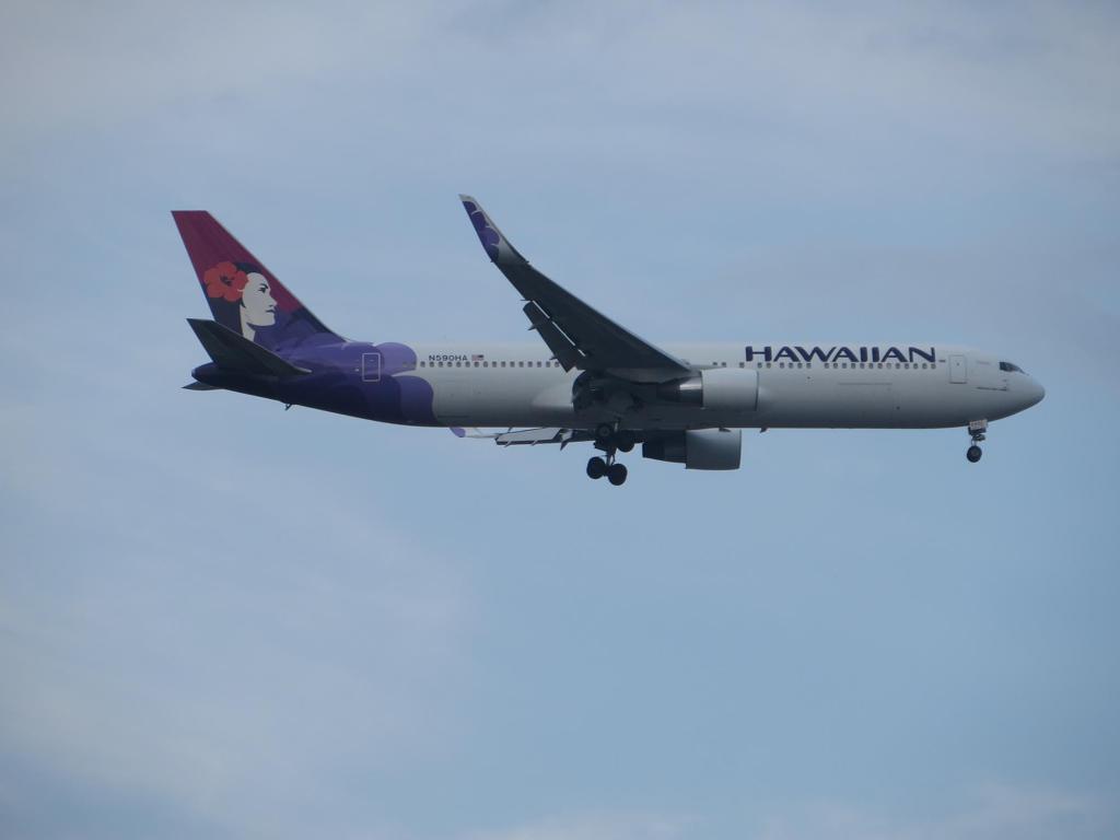 ホノルルから到着です。