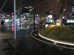 雨あがりの博多シティ前広場