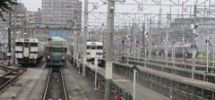 JR九州竹下駅車両基地の光景