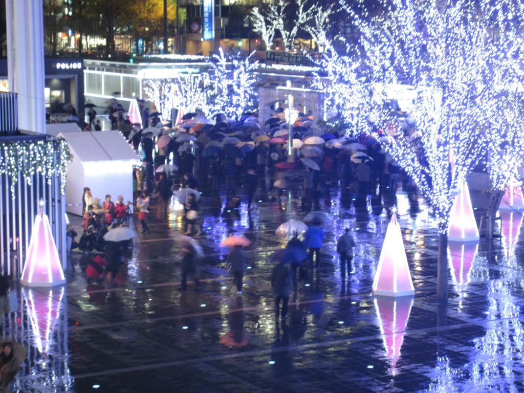 博多シティ２Ｆから見たイルミネーション③