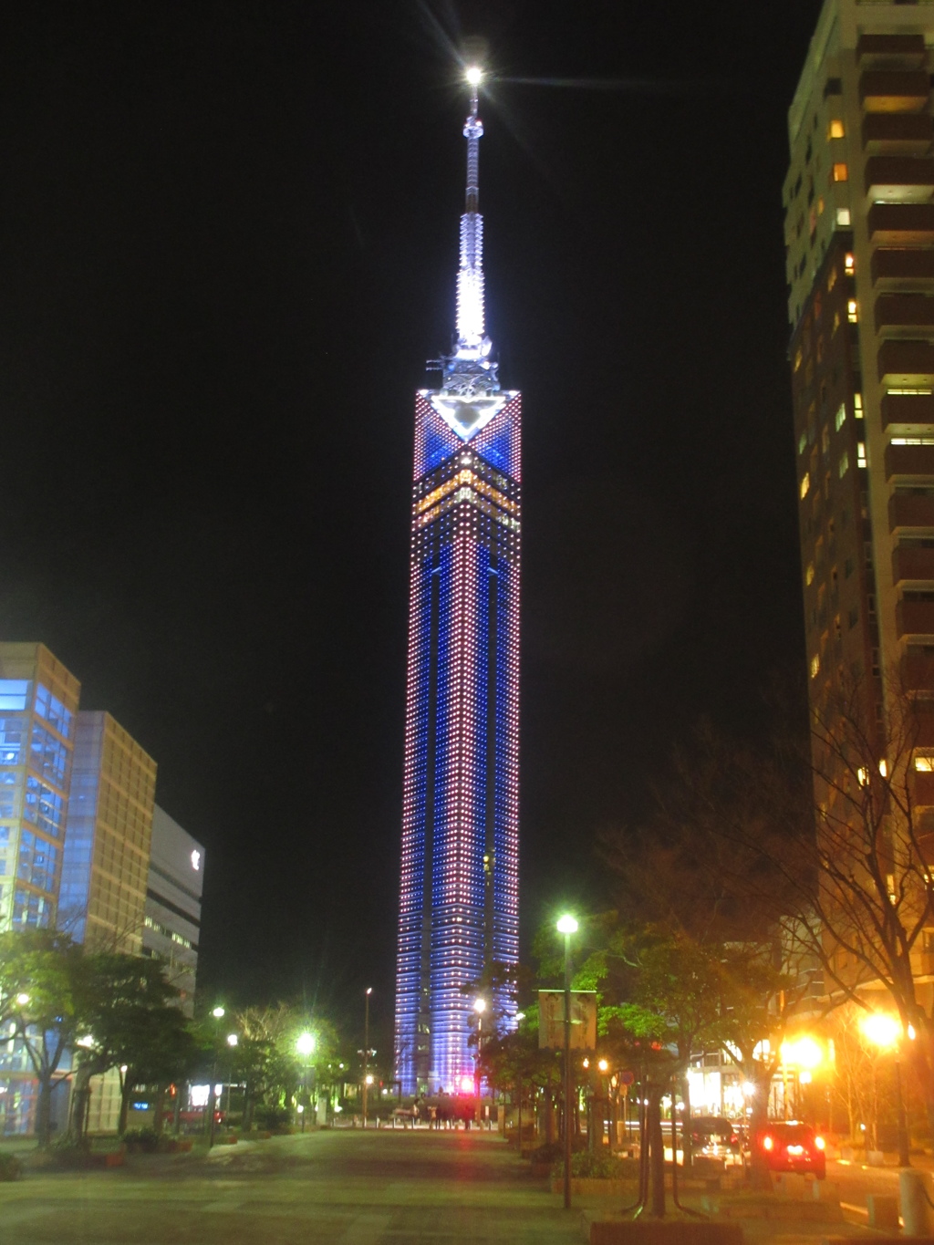 夜の福岡タワー②