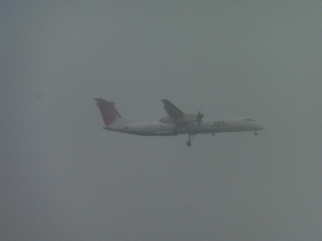 雨の中の着陸②