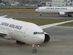 JALのB6とB7　福岡空港にて