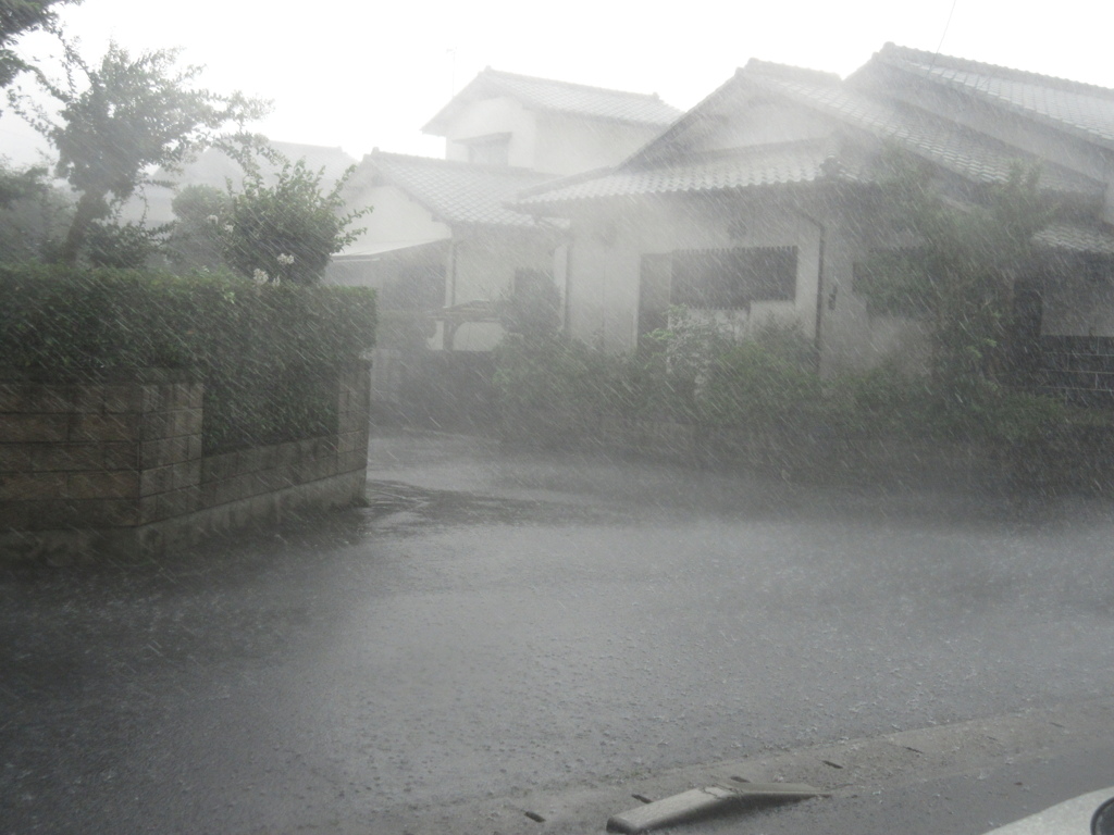 昨日の佐賀県基山町での大雨
