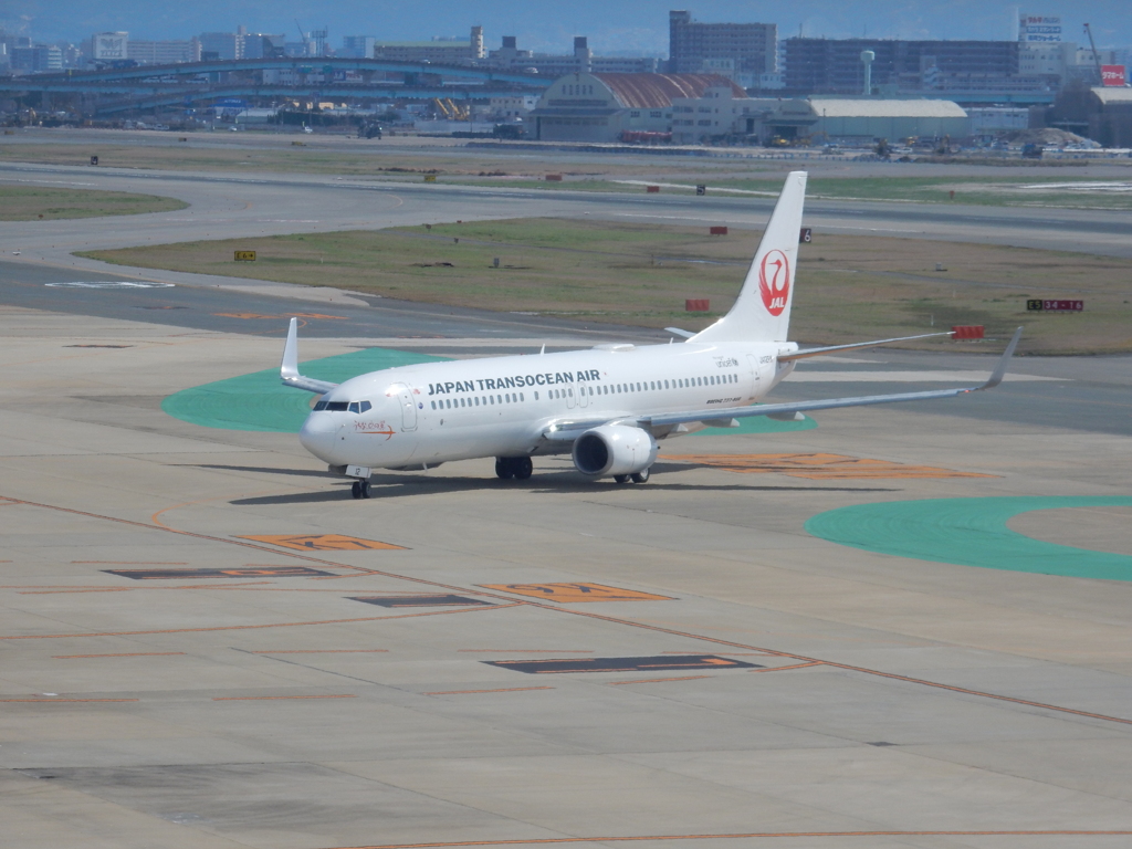 日本トランスオーシャンの到着　福岡空港にて　①