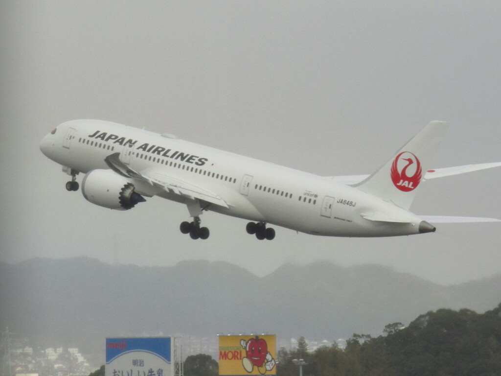 離陸　JAL  B787-8