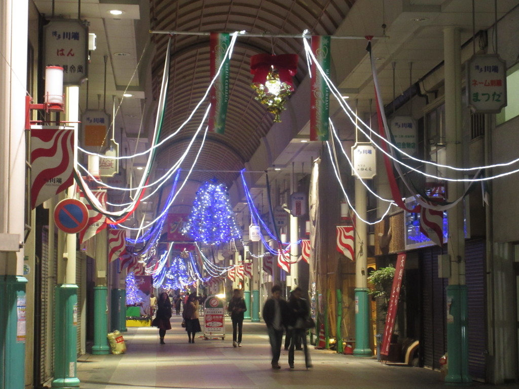 中洲川端商店街のイルミネーション　①