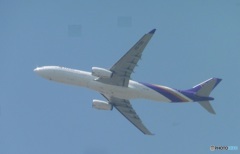 青空とA330の離陸