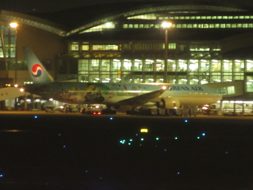 国際線に到着したKOREAN　B777-300ERの塗装機
