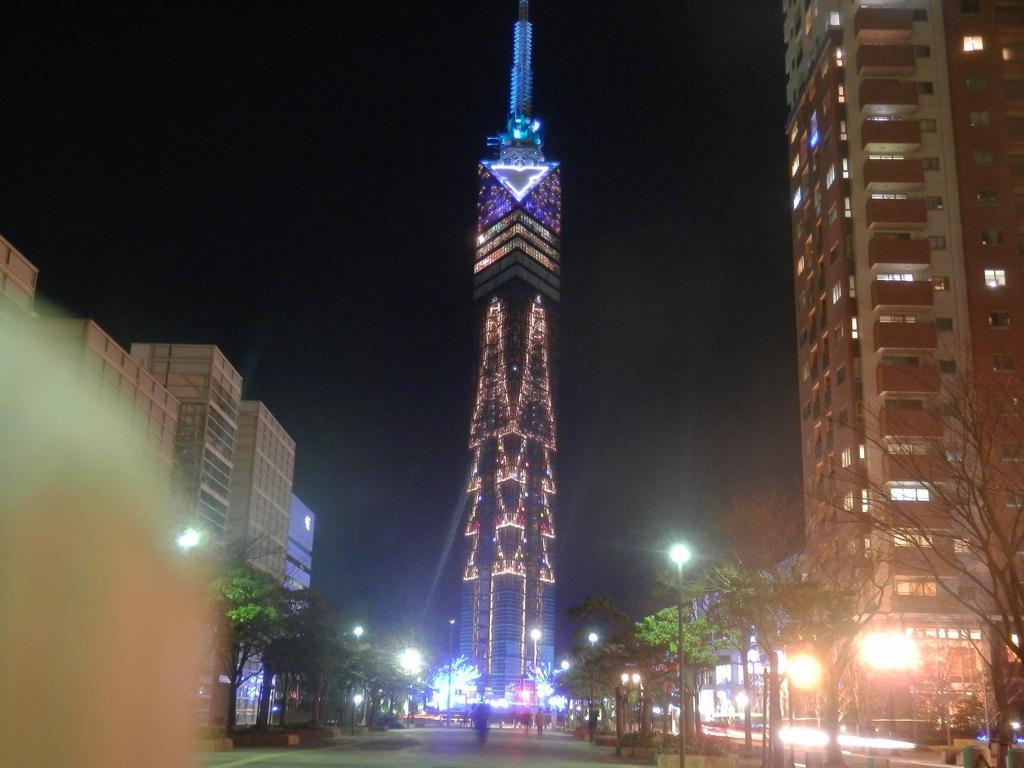昨年の福岡タワーのイルミネーション