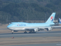 KOREAN AIR  B747-400到着①