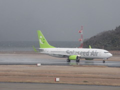 新年初フライト　長崎空港にて③