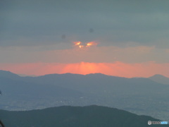 山頂からの夕日