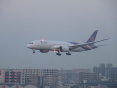 タイ国際　B787着陸