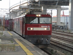 EH500貨物通過　黒崎駅