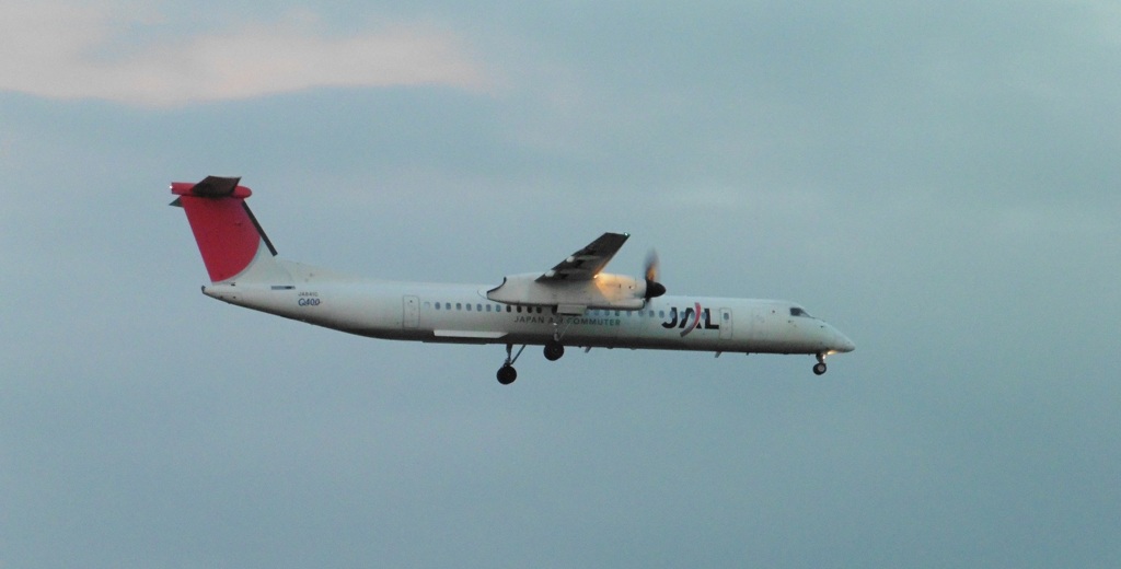 夕暮れの着陸①