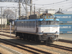 田代駅でのEF81-455機関車