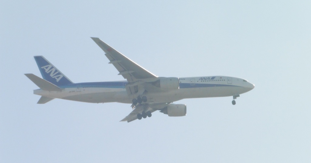 ANA B777-200の着陸