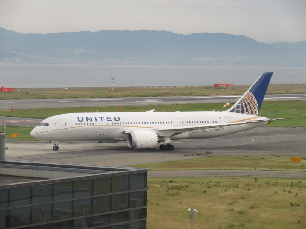 ユナイテッド航空　B787の出発