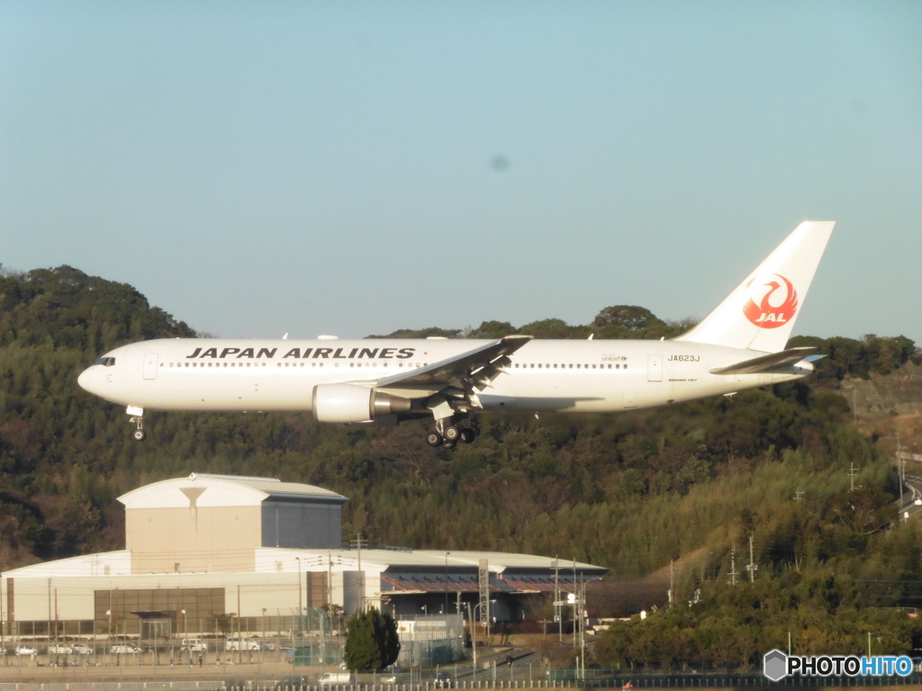 JAL　B763着陸