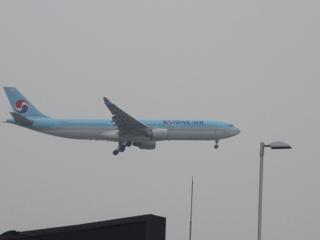 着陸進入するKOREAN　A330