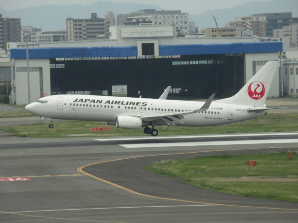 JAL　B737の着陸