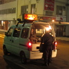 夜の太宰府の軽トラのラーメン屋