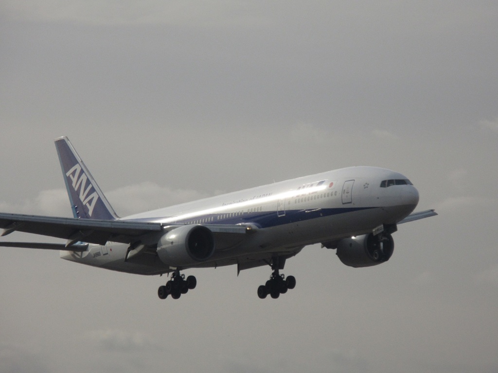 斜め前より見た着陸