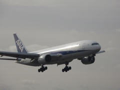 斜め前より見た着陸