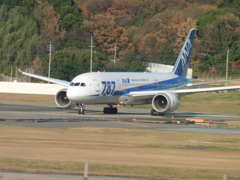 ANA B787の離陸待ち