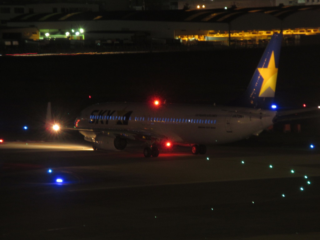 離陸待ちのSKYMARK