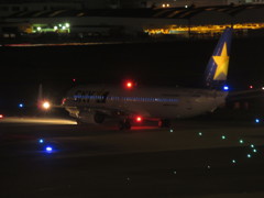 離陸待ちのSKYMARK