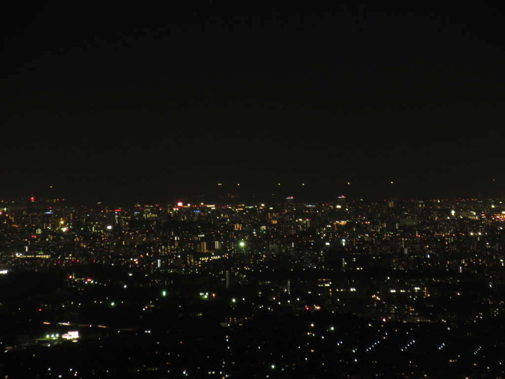 筑紫野市の山頂より見た福岡市の夜景④
