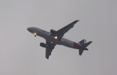 雨の中の着陸②