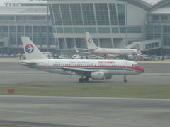 ２機重なっていた中国東方航空