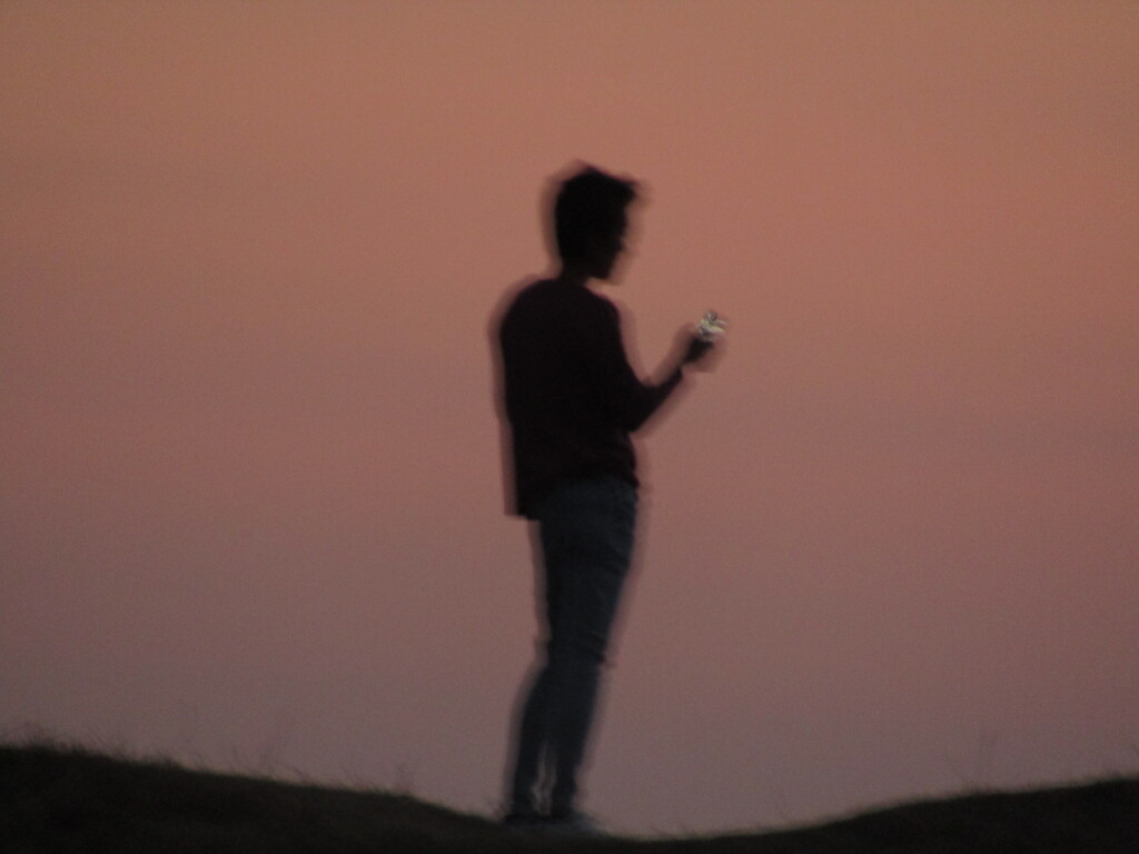 夕日と人のコラボ　②