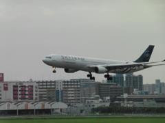 CHINA AIRLINE  A330 SKYTEAM 着陸