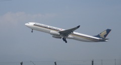 シンガポール航空の離陸