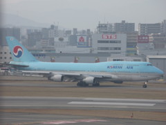 大韓航空　B747-400出発