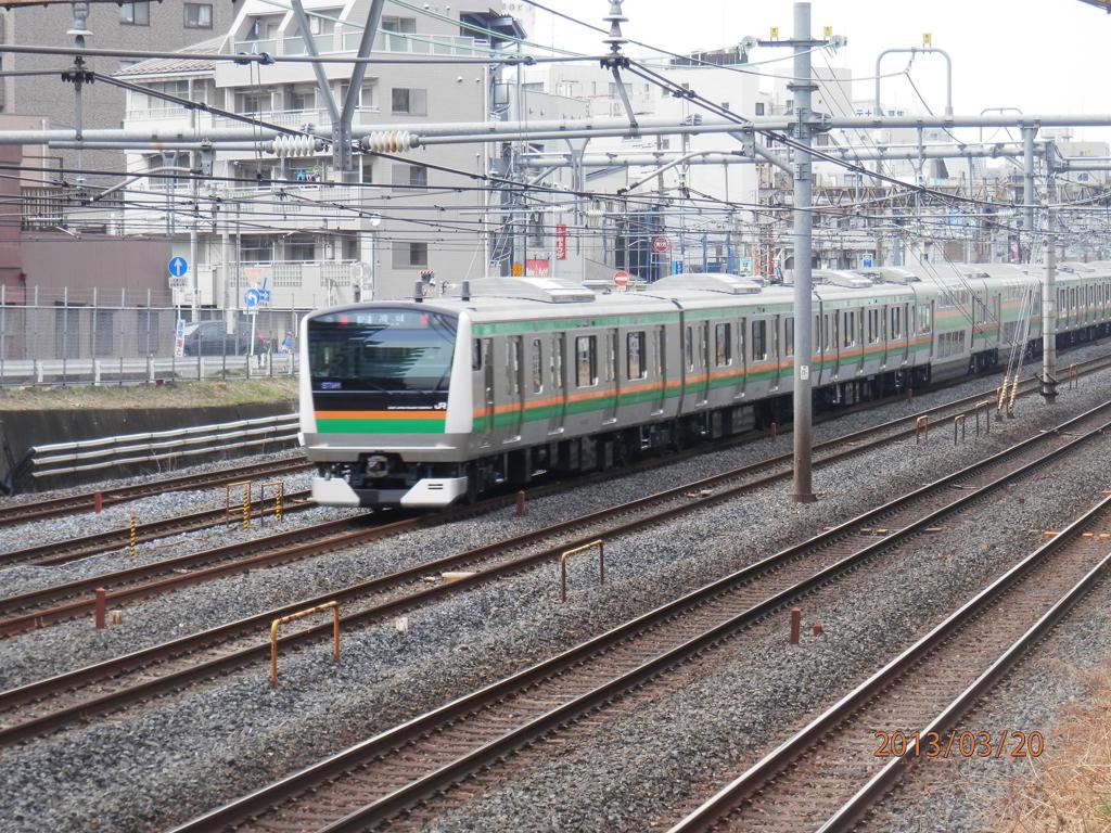 埼玉県大宮市付近で撮影した宇都宮線