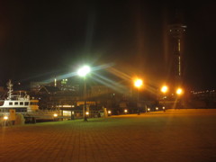 夜の港①