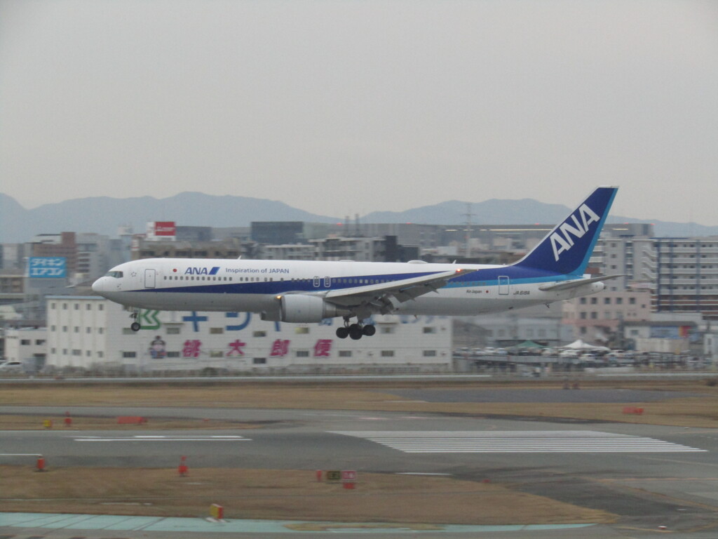 着陸　ANA