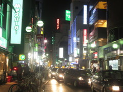 中洲の歓楽街の街灯