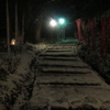 雪の夜の神社　④