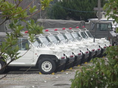 並ぶ自衛隊車両②