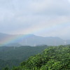 山頂から見えた虹