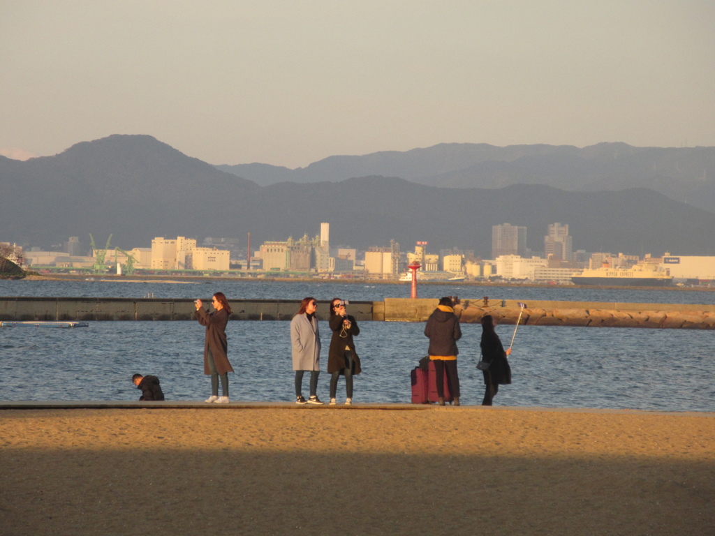 夕暮れの百道浜①